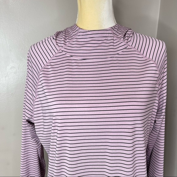 Skechers Women Stripped hoodie Long sleeves Sz L Pink With Black - Picture 8 of 14